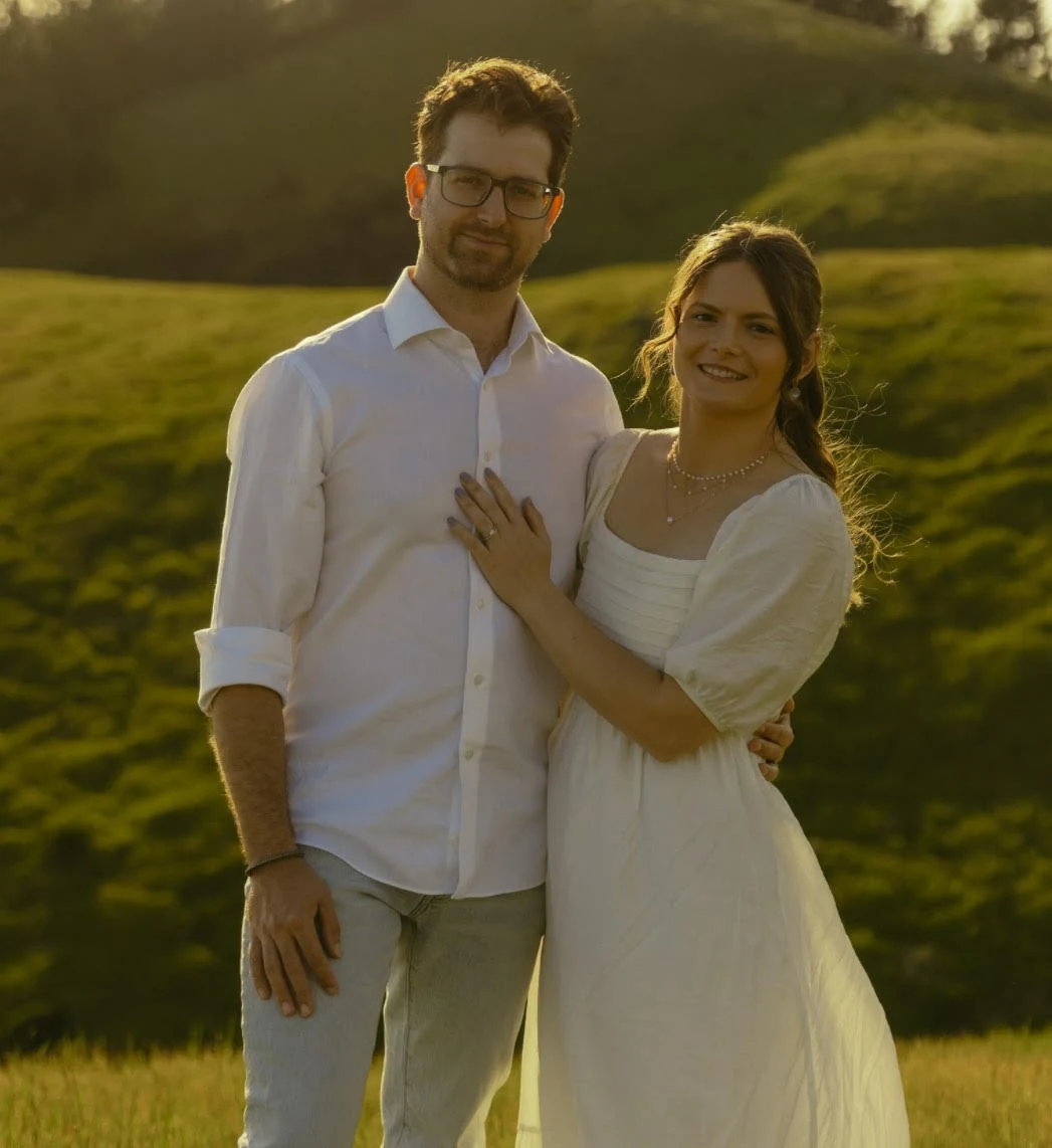 Brandon and Kimberly Davis standing together outdoors